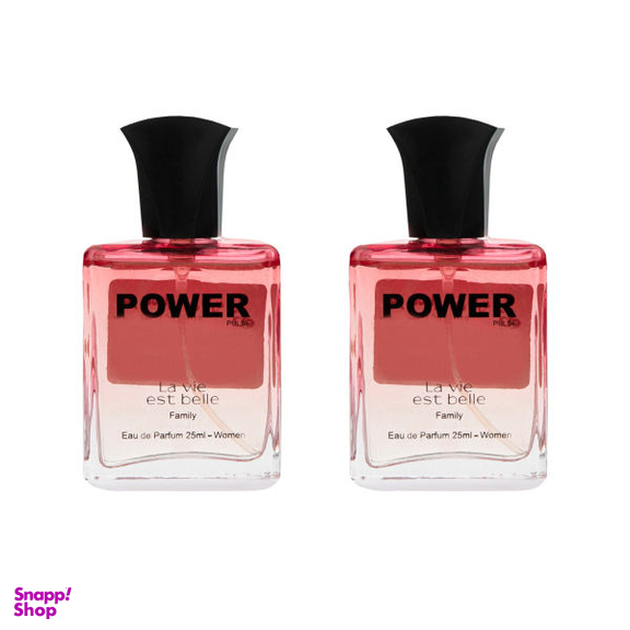 عطر جیبی زنانه پاور پالس مدل La vie est belle حجم 25 میلی لیتر مجموعه 2 عددی