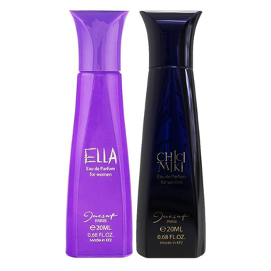 عطر جیبی زنانه ژک ساف مدل Ella حجم 20 میلی لیتر + عطر جیبی زنانه مدل Chici Miki حجم 20 میلی لیتر