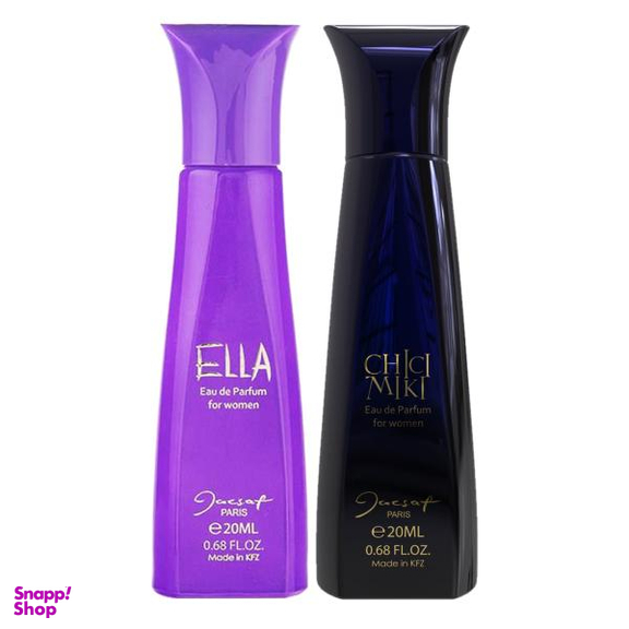 عطر جیبی زنانه ژک ساف مدل Ella حجم 20 میلی لیتر + عطر جیبی زنانه مدل Chici Miki حجم 20 میلی لیتر