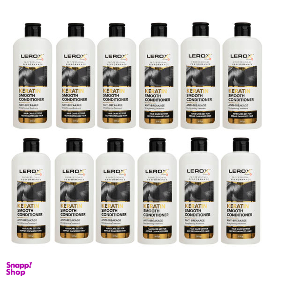 نرم کننده مو لروکس (Lerox) مدل Keratin حجم 300 میلی لیتر بسته 12 عددی