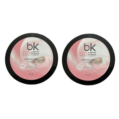 کرم آبرسان بی کی (BK) مدل Skin Fortifying Hydrator حجم 165 میلی لیتر مجموعه 2 عددی