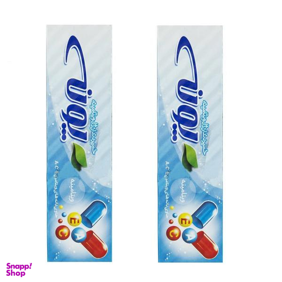 خمیر دندان پونه (Pooneh) مدل Vitamins حجم 100 میلی‌ لیتر بسته 2 عددی