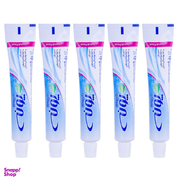 خمیر دندان پونه (Pooneh) مدل Clean And Fresh وزن 80 گرم بسته 5 عددی