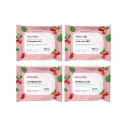 دستمال مرطوب بیول (Biol) مدل Rose Hip مجموعه 4 عددی