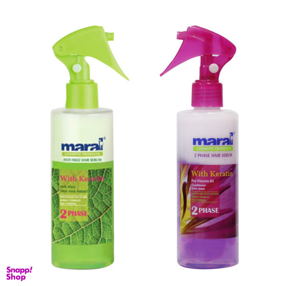 اسپری دو فاز مو مارال (Maral) مدل Kerat & Aloevera حجم 250 میلی لیتر مجموعه 2 عددی