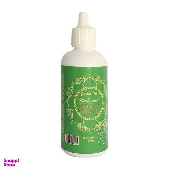 روغن تقویت کننده مو و ریش و سیبیل مرهم یاب (Marhamyab) (Marhamyab) مدل کرچک حجم 80 میلی لیتر