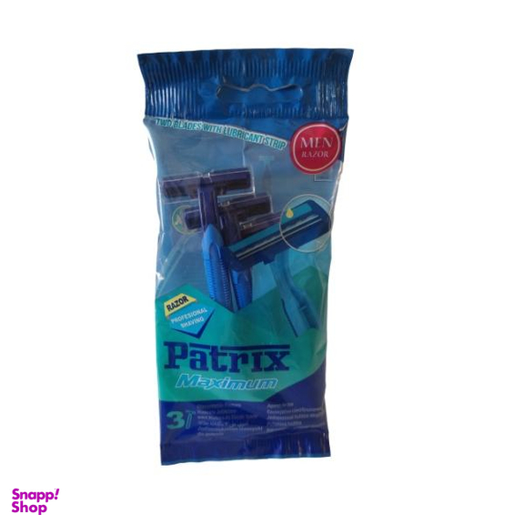 خودتراش پاتریکس مدل پلی بگ بسته 3 عددی
