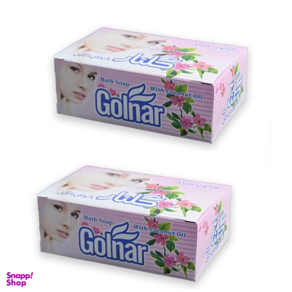 صابون شستشو گلنار مدل Pink Flower وزن 130 گرم مجموعه 2 عددی