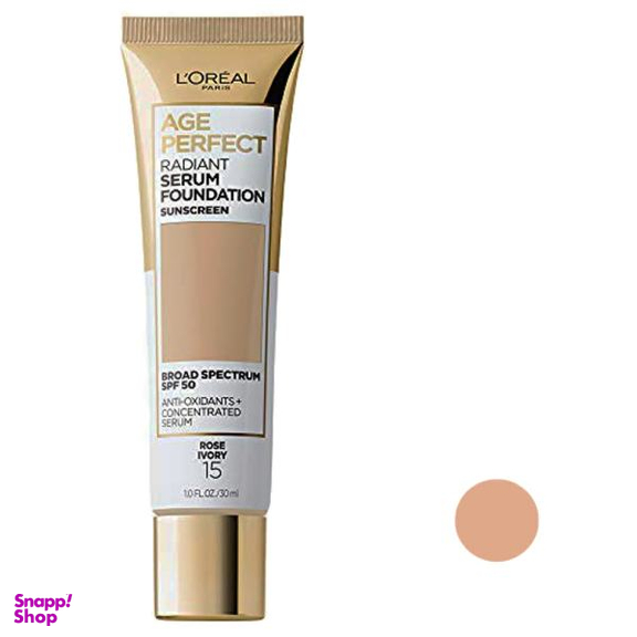 کرم پودر لورآل (L'oreal) مدل AGE Perfect شماره 15 حجم 30 میلی لیتر