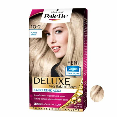کیت رنگ مو پلت (Palette) سری DELUXE شماره 2-10 حجم 50 میلی‌لیتر رنگ بلوند طلایی