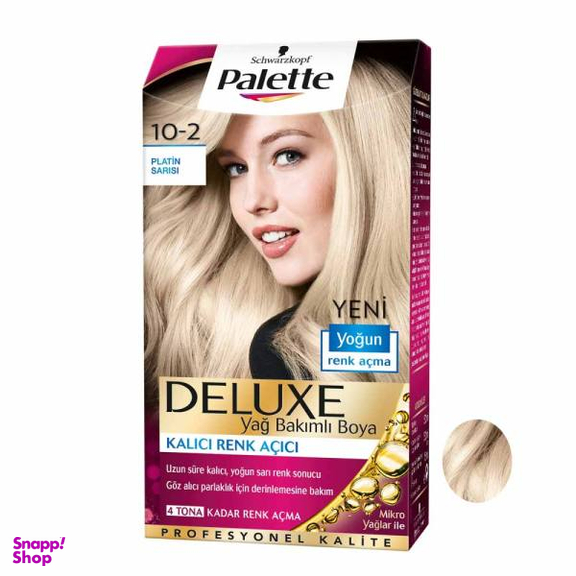 کیت رنگ مو پلت (Palette) سری DELUXE شماره 2-10 حجم 50 میلی‌لیتر رنگ بلوند طلایی
