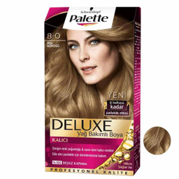 کیت رنگ مو پلت (Palette) سری DELUXE شماره 0-8 حجم 50 میلی‌لیتر رنگ عسلی بلوند