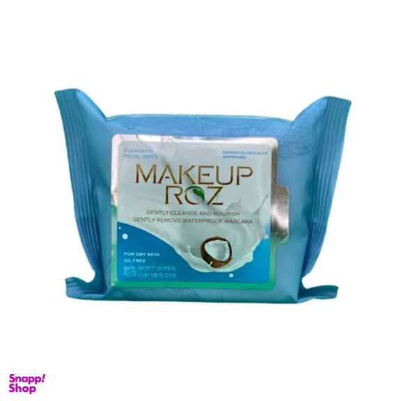 دستمال مرطوب پاک کننده آرایش میکاپ رز (Makeup Rose) مدل A3 بسته 25 عددی