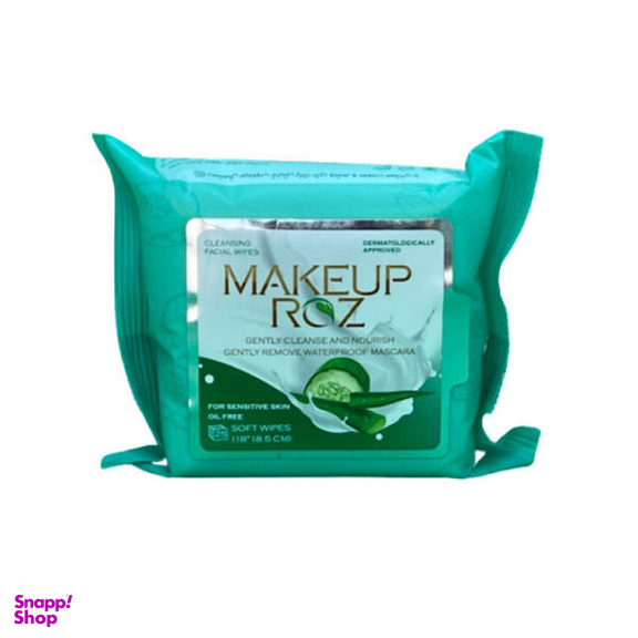 دستمال مرطوب پاک کننده آرایش میکاپ رز (Makeup Rose) مدل A2 بسته 25 عددی