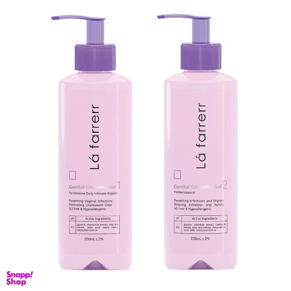 ژل بهداشتی بانوان لافارر (Lafarrerr) مدل 1 حجم 250 میلی لیتر + ژل بهداشتی بانوان مدل 2 حجم 250 میلی لیتر