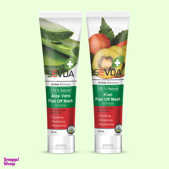 ماسک صورت سودا مدل آلویه ورا و کیوی حجم 100 میلی لیتر مجموعه 2 عددی