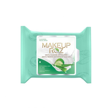 دستمال مرطوب میک آپ رز (Makeup Rose) مدل آلویه‌ورا و خیار بسته 25 عددی