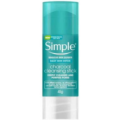 استیک شستشو صورت سیمپل (Simple) مدل Charcoal حجم 45 میلی لیتر