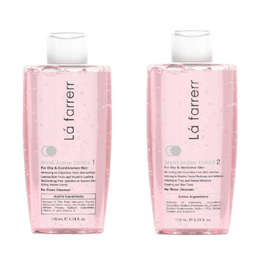 تونر پاک کننده صورت لافارر(Lafarrerr)مدل Multiactive Toner1 حجم 170 میلی لیتر+تونر پاک کننده صورت مدل Multiactive Toner2