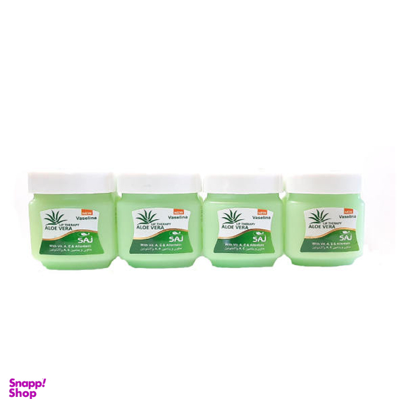 وازلین (Vaseline) لب ساج (Saj) مدل آلویه ورا مجموعه 4 عددی