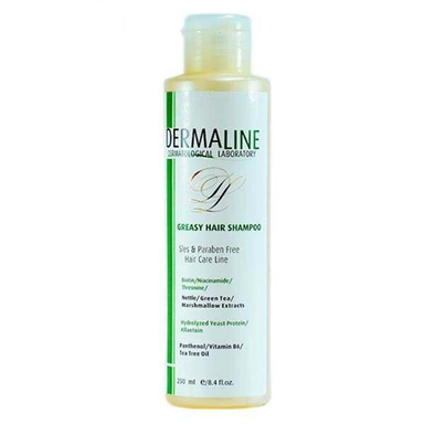 شامپو مو درمالاین (Dermaline) مدل چای سبز حجم 250 میلی لیتر