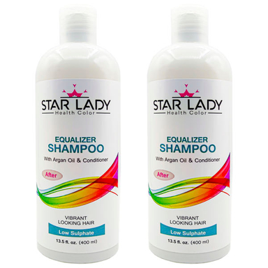 شامپو اکوآلایزر استارلیدی (Starlady) مدل Argan حجم 400 میلی لیتر بسته 2 عددی