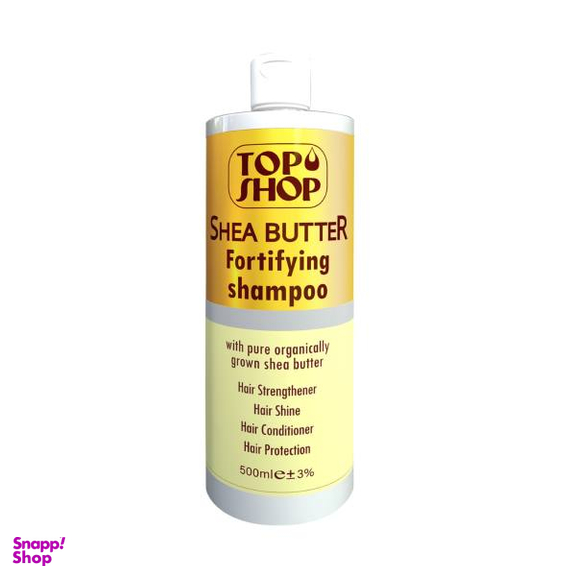 شامپو تقویت کننده مو تاپ شاپ (Top Shop) مدل روغن شی باتر حجم 500 میلی لیتر