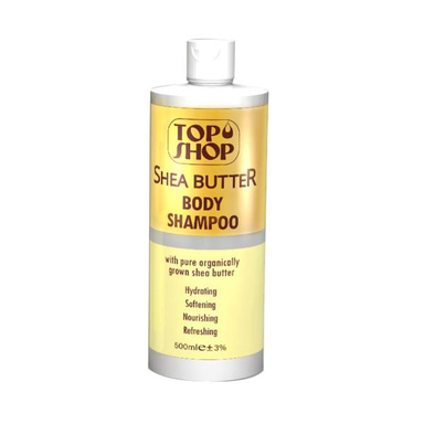 شامپو بدن تاپ شاپ (Top Shop) مدل روغن شی باتر حجم 500 میلی لیتر