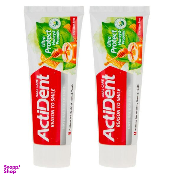 خمیر دندان اکتیدنت مدل AUltra Protect وزن 100 گرم مجموعه 2 عددی