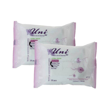 دستمال مرطوب یونی لد (Uni Led) مدل عصاره خیار مجموعه 2 عددی