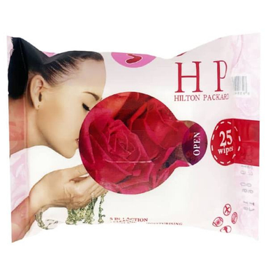دستمال مرطوب پاک کننده آرایش اچ پی (Hp) بسته 25 عددی