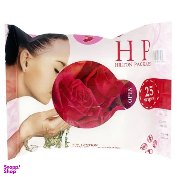 دستمال مرطوب پاک کننده آرایش اچ پی (Hp) بسته 25 عددی