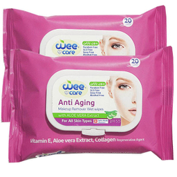 دستمال مرطوب وی کر ( Wee Care) مدل New Anti Aging مجموعه 2 عددی