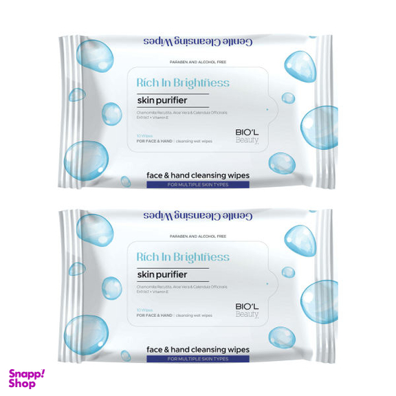 دستمال مرطوب بیول (Biol) مدل Brightness مجموعه 2 عددی