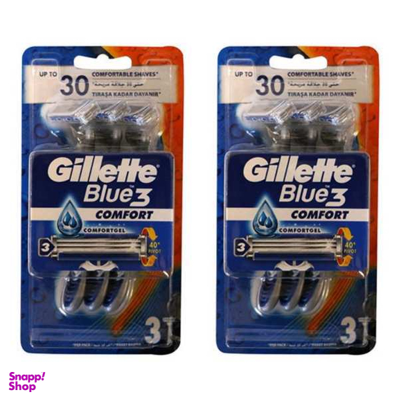 خود تراش ژیلت مدل Blue3 Comfort مجموعه 2 عددی