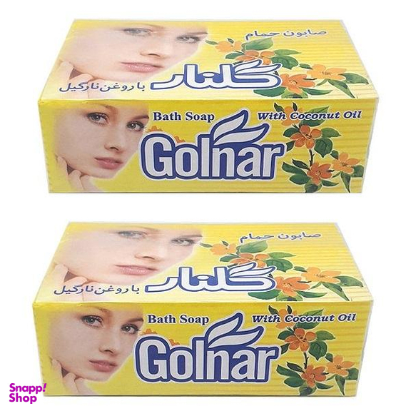 صابون شستشو گلنار مدل لیمویی وزن 130 گرم مجموعه 2 عددی