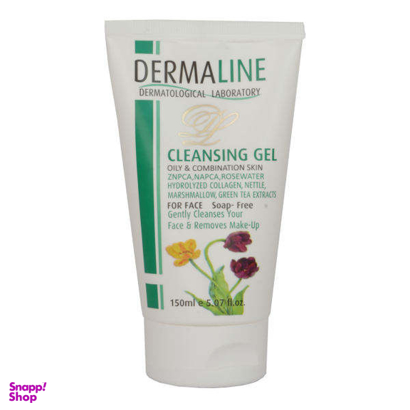 ژل شستشو صورت درمالاین (Dermaline) مدل Green Tea حجم 150 میلی لیتر مجموعه 2 عددی