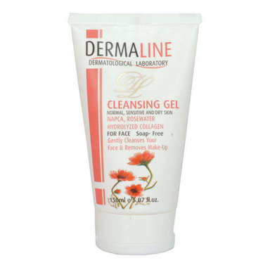 ژل شستشو صورت درمالاین (Dermaline) مدل Rose Water حجم 150 میلی لیتر مجموعه 2 عددی