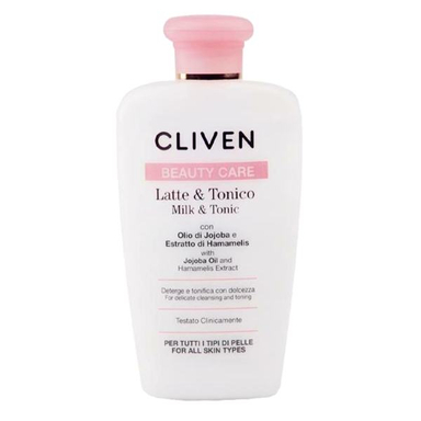 شیر پاک کن و تونیک پاک کننده آرایش کلیون (Cliven) مدل روغن جوجوبا حجم 200 میلی لیتر