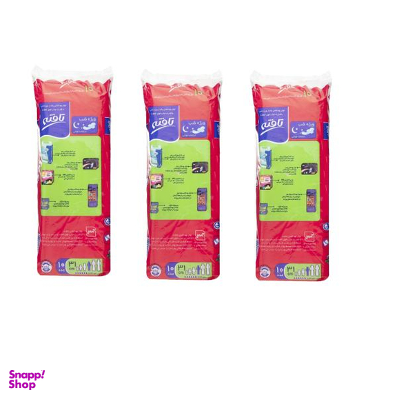 نوار بهداشتی تافته مدل 10 بسته ۱۰ عددی مجموعه 3 عددی