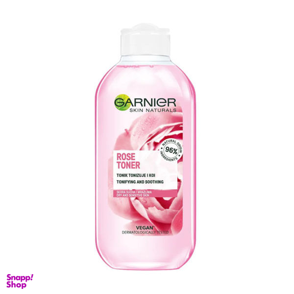 تونر پاک کننده صورت گارنیه (Garnier) مدل Rose Toner حجم 200 میلی لیتر