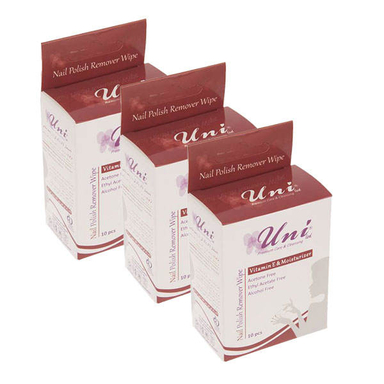 پد لاک پاک کن یونی لد (Uni Led) مدل Vitamin E And Moisturizer مجموعه 3 عددی