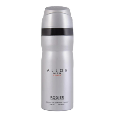 اسپری بدن مردانه رودیر (Rodier) مدل الور اسپرت Allore Men Sport حجم 200 میلی لیتر