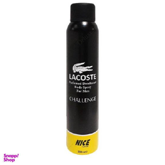 اسپری خوشبو کننده بدن مردانه نایس پاپت مدل Lacoste Challenge حجم 200 میلی لیتر