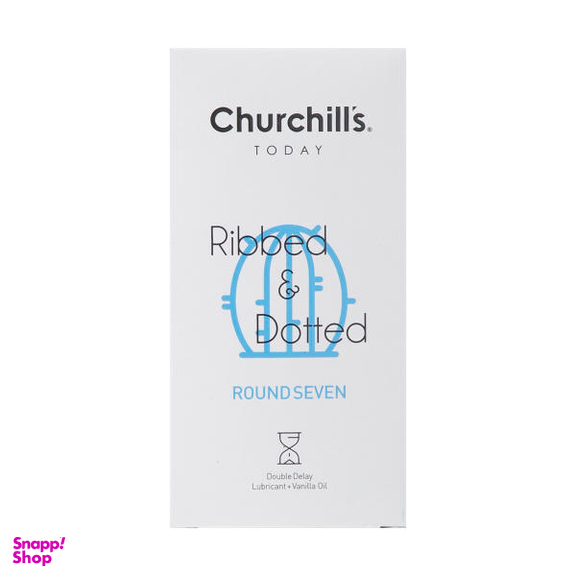 کاندوم چرچیلز (Churchill's) مدل Ribbed And Dotted بسته 12 عددی