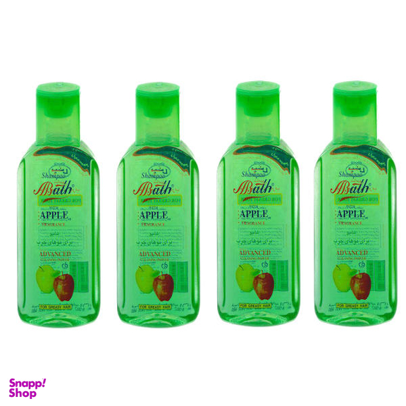 شامپو مو بس (Bath) مدل Apple حجم 280 میلی لیتر بسته 4 عددی