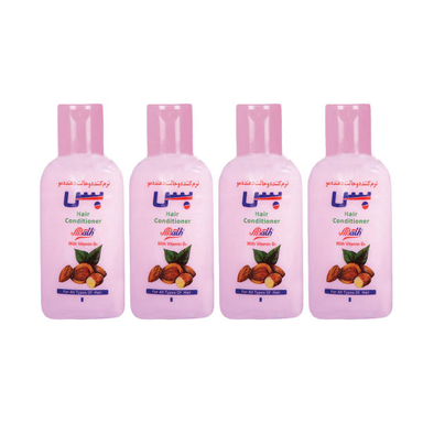 شامپو نرم کننده مو بس (Bath) مدل Almond حجم 280 میلی لیتر بسته 4 عددی