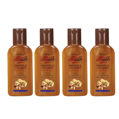شامپو مو بس (Bath) مدل Walnut & Almond حجم 280 میلی لیتر بسته 4 عددی