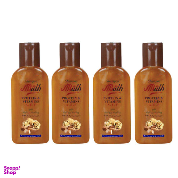 شامپو مو بس (Bath) مدل Walnut & Almond حجم 280 میلی لیتر بسته 4 عددی