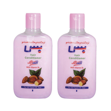 شامپو نرم کننده مو بس (Bath) مدل Almond حجم 890 میلی لیتر بسته 2 عددی